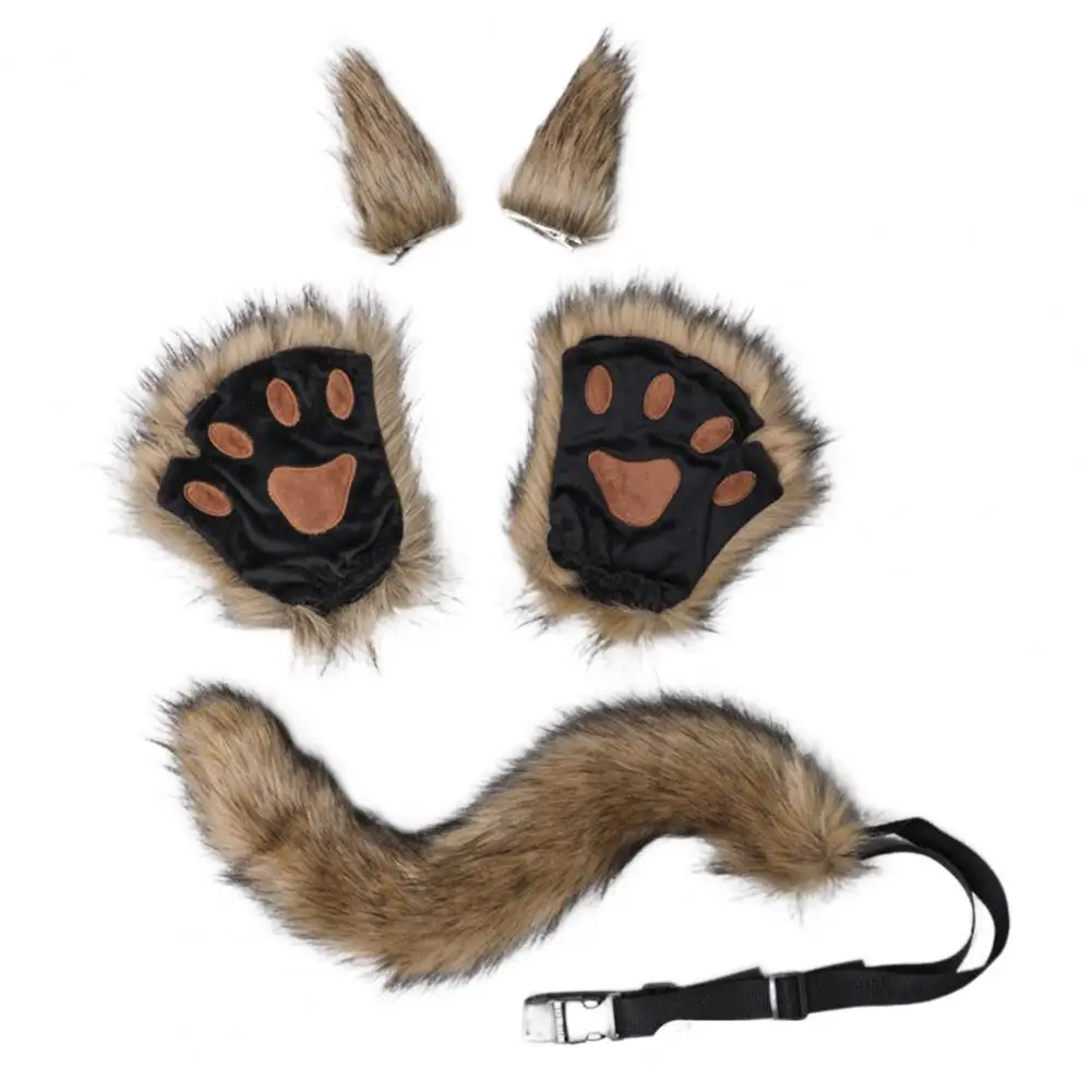 Soft Fake Tail Soft Plüsch Cosplay Fox Tail Set mit verstellbarem Taillen umfang Anti-Rutsch-Clip für Performance Club Dance