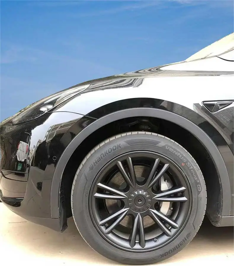 Wieldoppen 19 inch Mat zwart Model Y - EV Accessoires