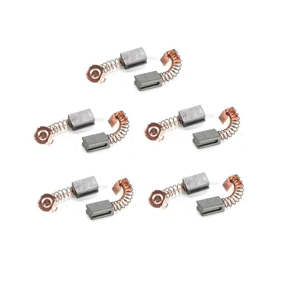 10 Pcs Electric Motor Carbon Brushes Set 5*8*12mm Replacement Parts For Black-Decker Angle Grinder G720 Power Tools Accessories