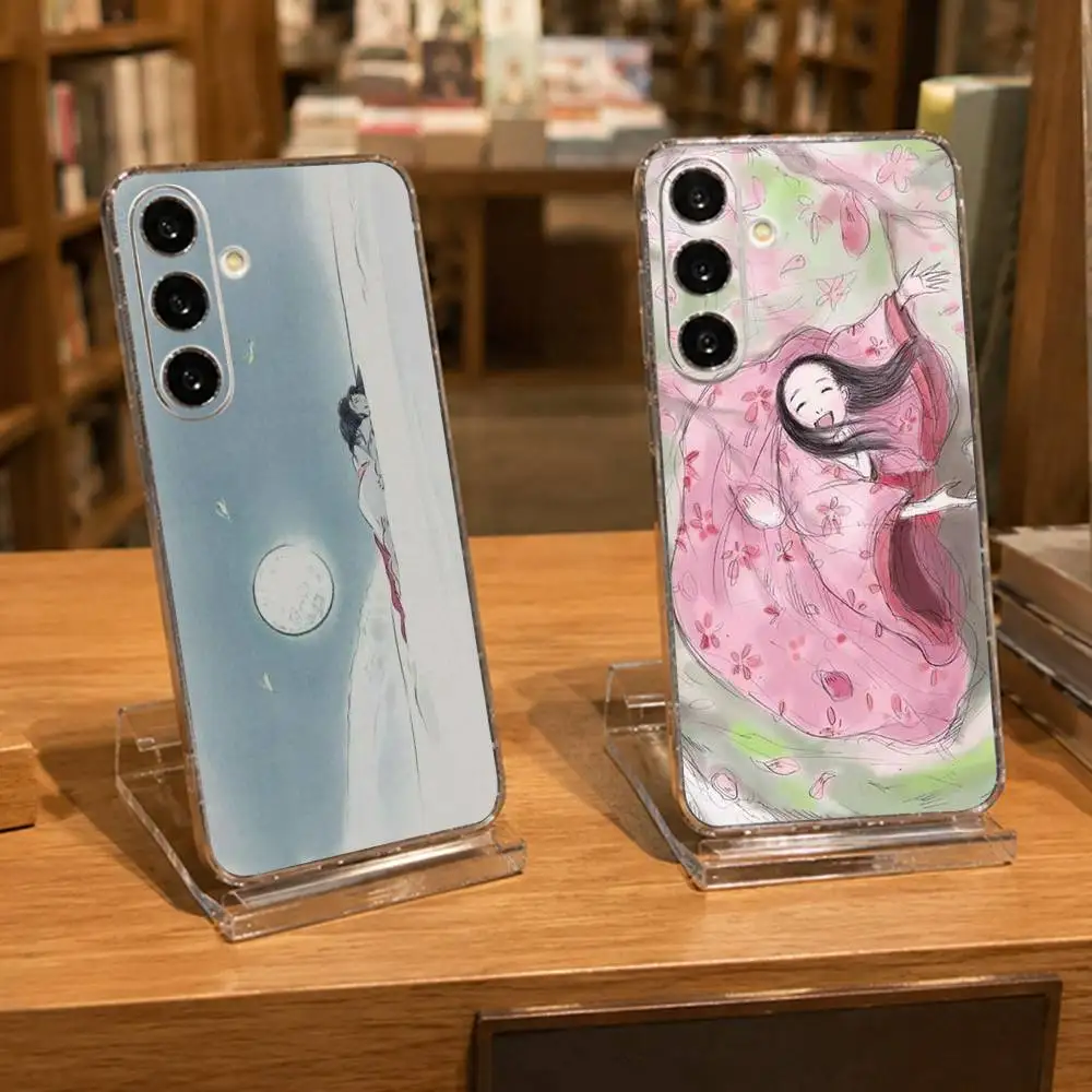 Fantasy T-The Tale of the Princess Kaguya  Clear Hard Phone Case For Samsung A71, A70, A52, A51, A40, A30,Transparent Cover