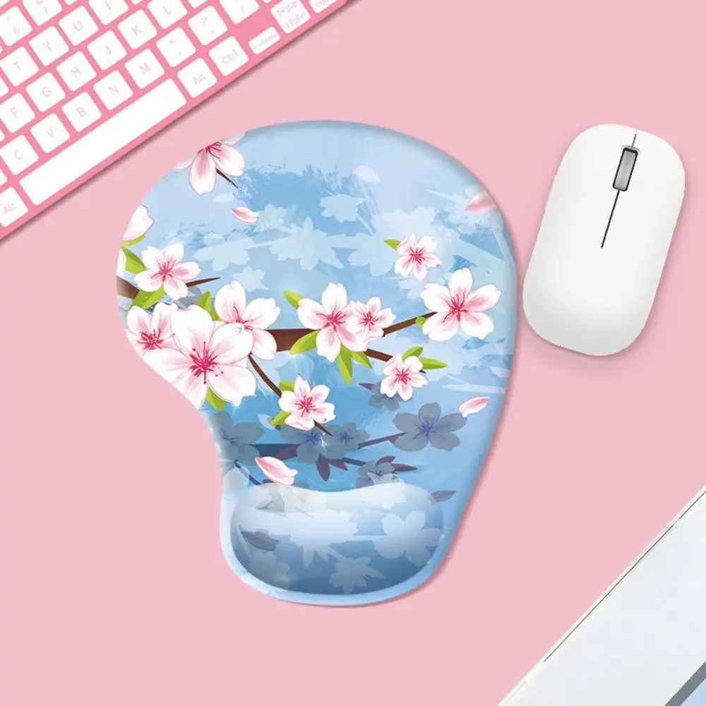 Marbled Texture Wrist Rest Mouse Pad Ergonomic Oil Painting Gaming Mousepad Comfortable Non Slip Hand Support Mouse Mat
