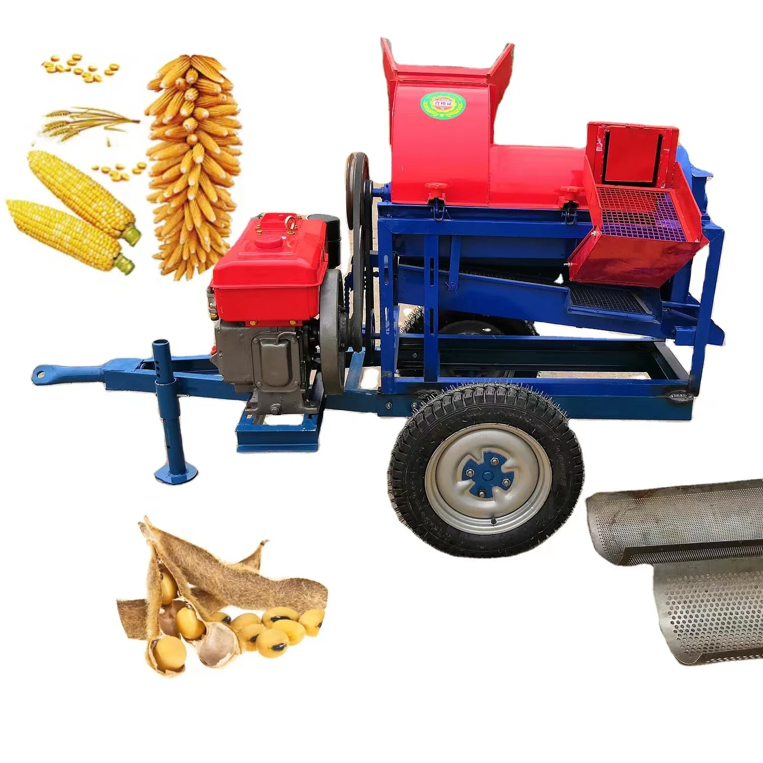 

Multifunctional 6HP Diesel Corn Thresher/corn Sheller Machine/ Maize Sheller & Maize Thresher HJ-YMS200