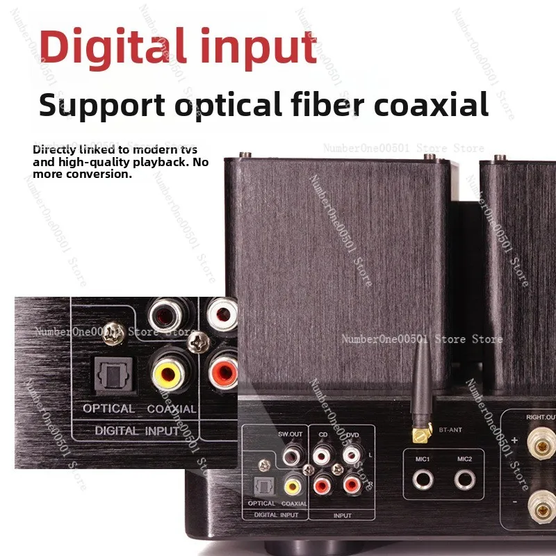 

9 Tube Audiophile HiFi Vacuum Tube Amplifier Bluetooth 5.0 Home Stereo Amp with Coaxial Optical USB Input
