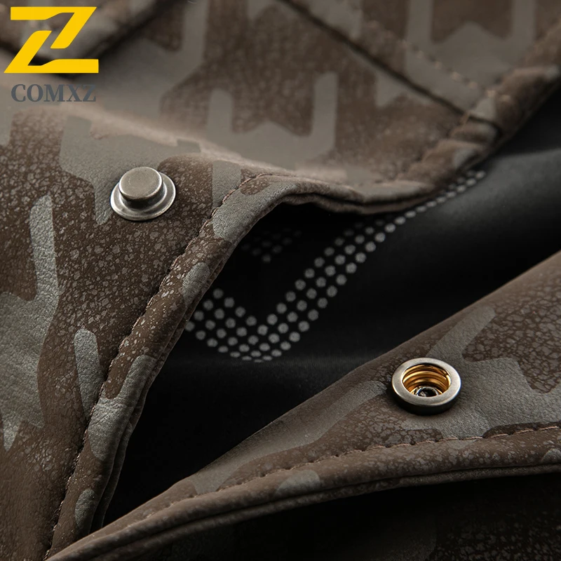 COMXZ Mens Leather Jacket 2025 New Light Luxury Outdoor Work Windproof Coat Premium Casual Daily Comfortable Autumn Outerwear​