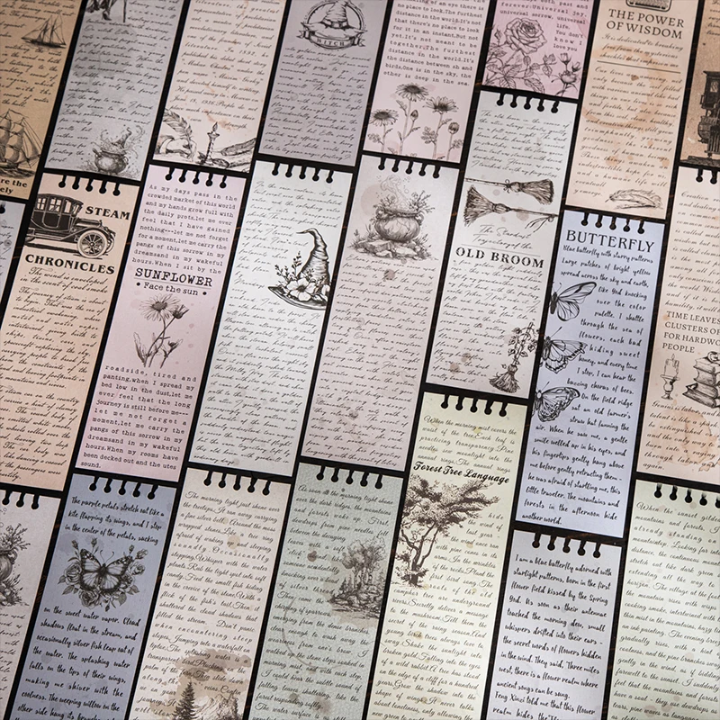Journal GO 30pages Story Essay Vintage English Text Collage Scrapbooking Material Paper Creative Junk Journal Background Paper