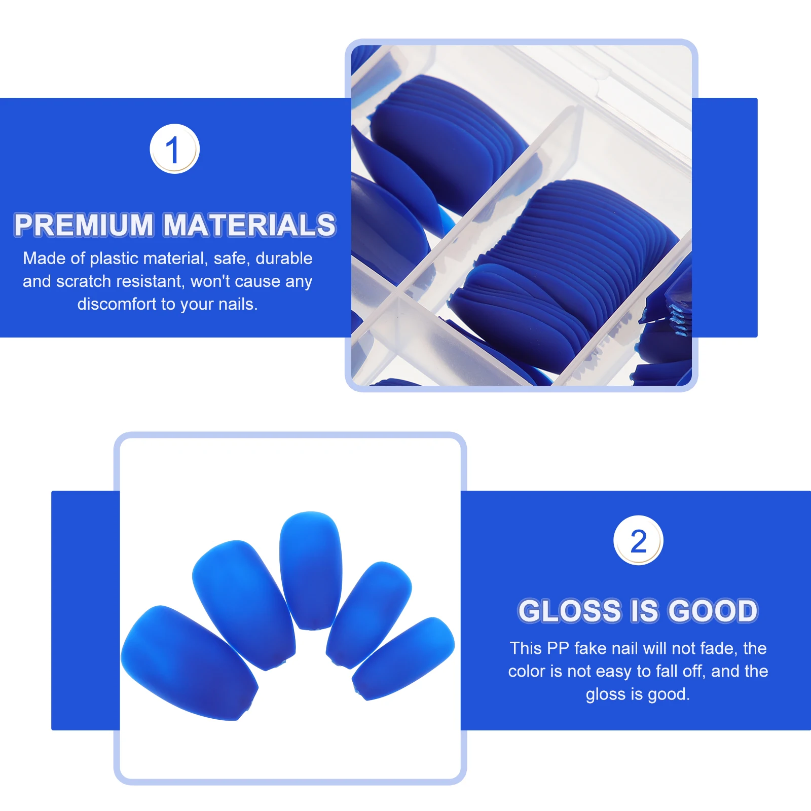 

Fake Nails Frosted Short Plate Decoration Kits Manicure Press-on False Decorative Tip DIY Miss