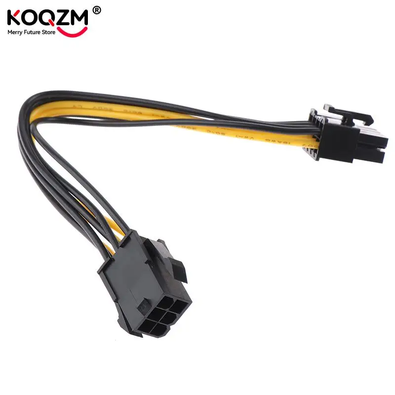 20cm PCIe 6 Pin To 8 Pin Power Adapter Cable 6 Pin To 8 Pin PCIe Power Cord For PCI-e Video Cards Power Extension Cable Adapter