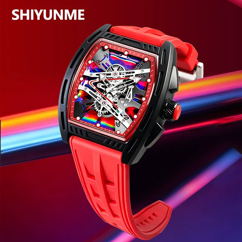 SHIYUNME New Design Fashion Men's Quartz Watch 50M Waterproof Silicone Strap Sport Leisure Business Watches For Man Reloj Hombre