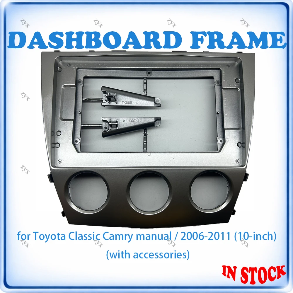 Car Radio Fascia Frame For Toyota Camry Classic Manual 2006-2011 10 inch Stereo Wiring Harness