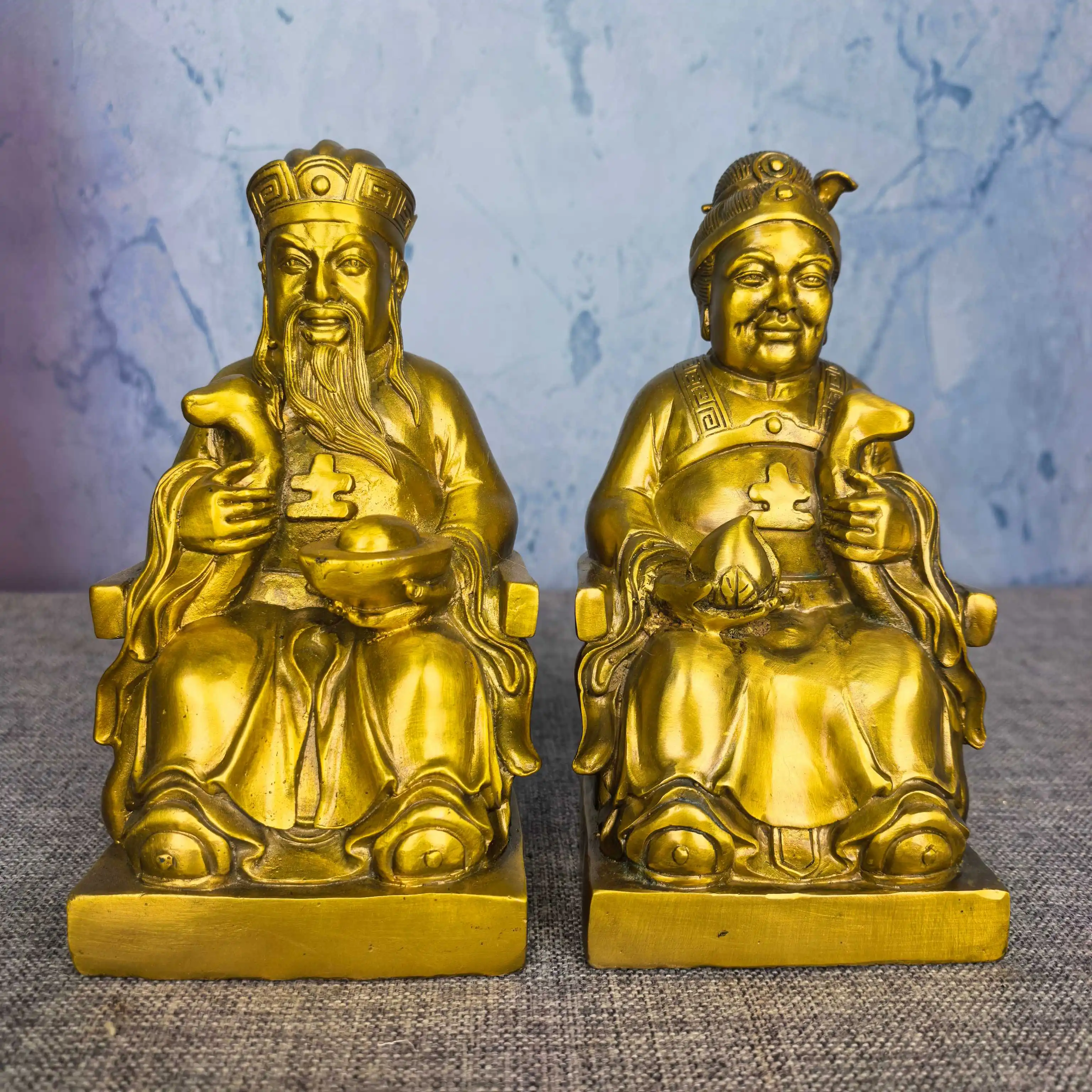 Brass Copperware Earth God Grandma Land a set Manage the land Study screen Amass wealth Ornaments Town house Exorcism