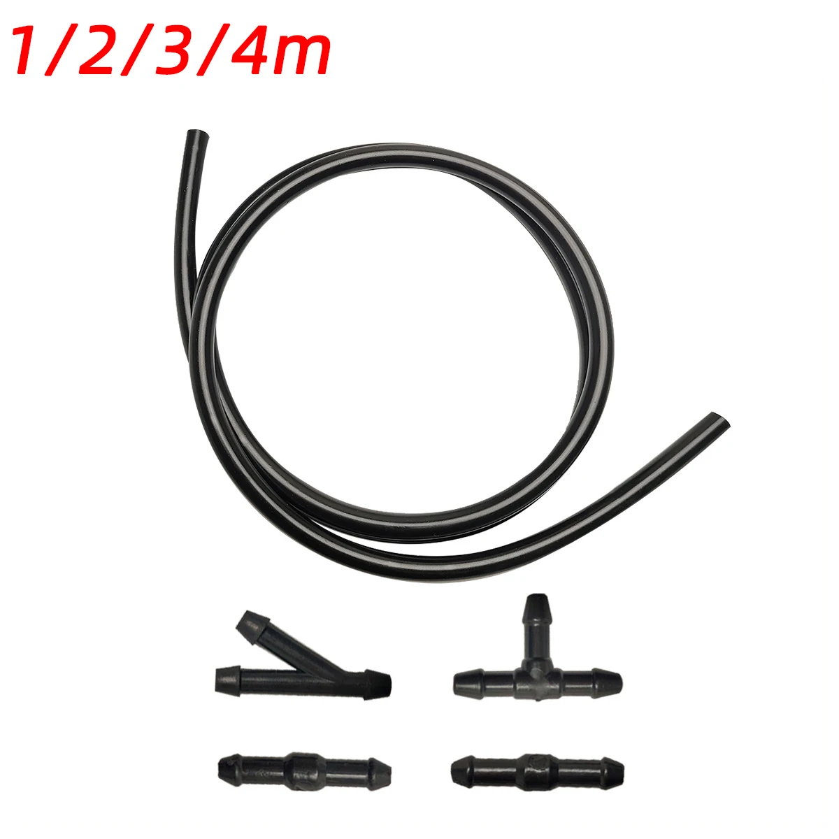 

1/2/3/4M Распылительная трубка стеклоочистителя для омывателя лобового стекла, универсальная насадка для очистки 1 м, соединитель для шланга, тип T Y I для насоса переднего окна