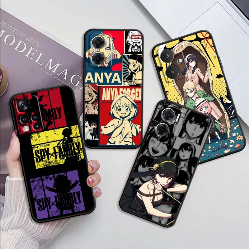 

Trend SPY x FAMILY Cartoon Phone Case For Xiaomi Redmi 12 13C 12C 13 10C 9T A2 9A 9C 7A Note 10S 8T 10 9 8 Pro 4G 5G Black