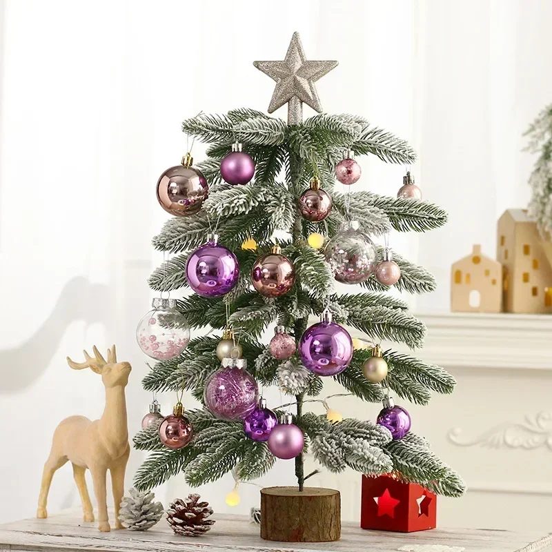 

55CM Artificial Mini Christmas Tree Decoration Desktop DIY Christmas Tree New Year Decor PVC Tabletop Navidad Party Supplies