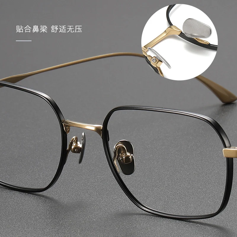 Top Quality Titanium Optical Eyeglasses Brand Designer Vintage Polygon Glasses Frame Men Women Ultralight Myopia Eyeglass Frame