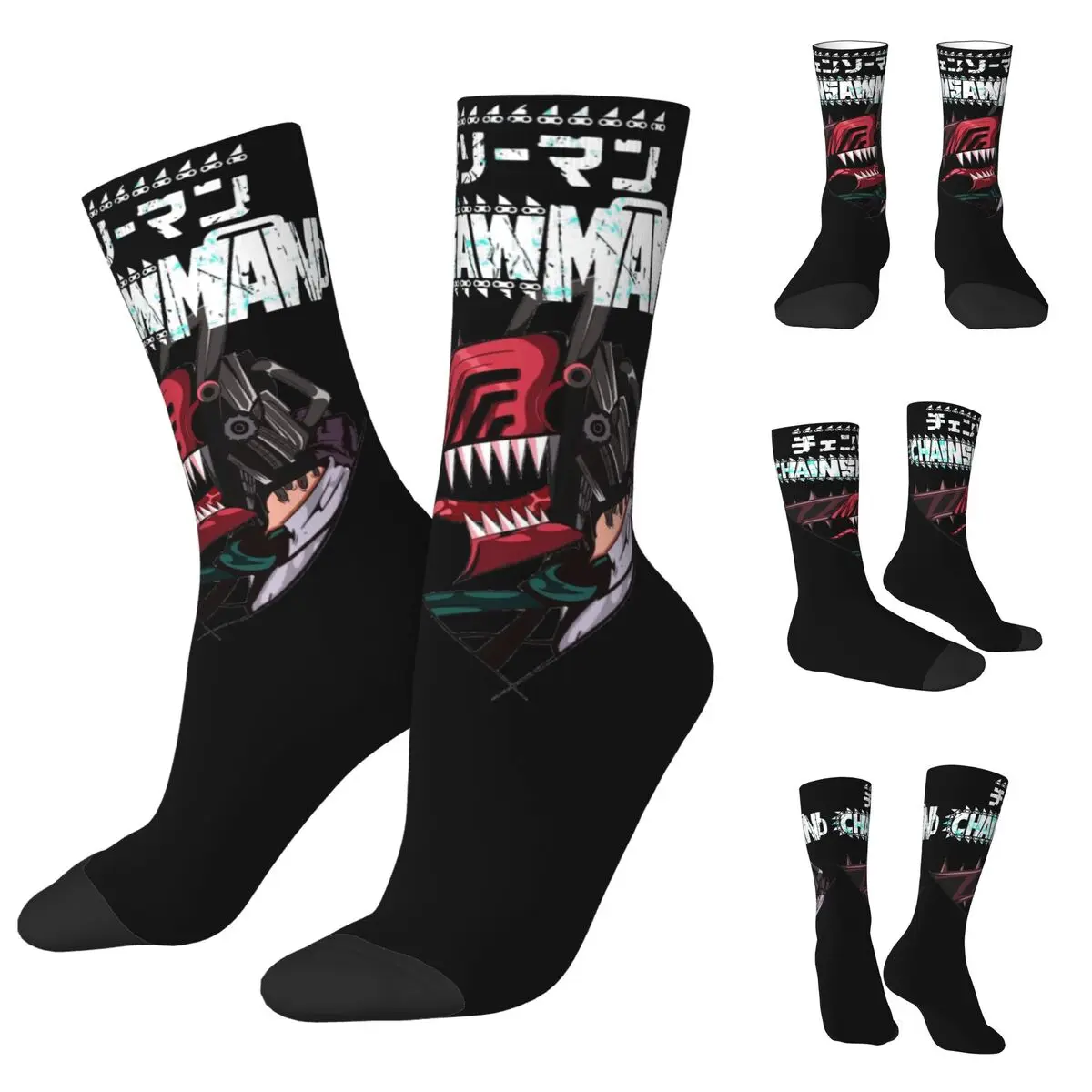 Anime Chainsaw Man Acid Men and Women printing Socks,Motion Applicable throughout the year Dressing Gift