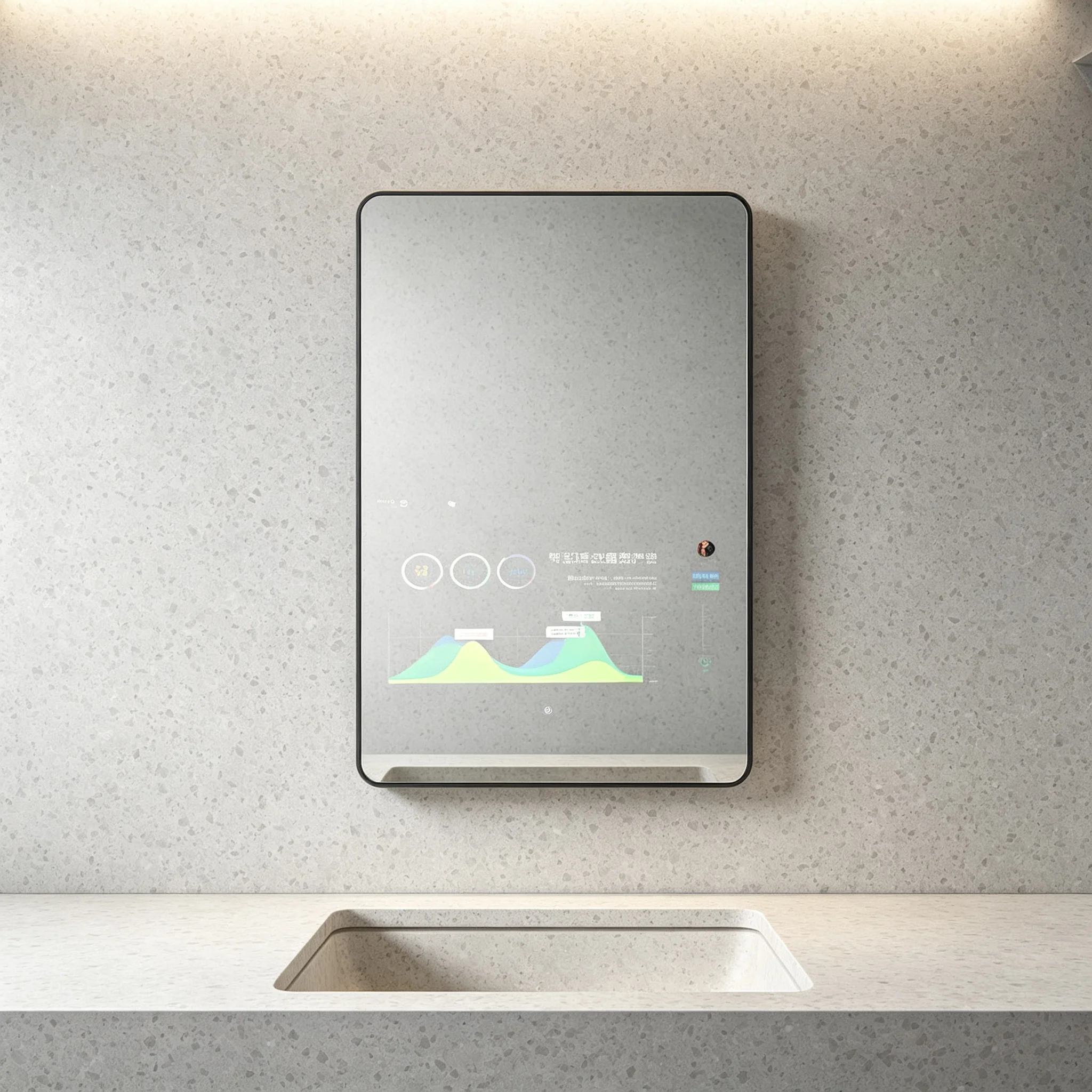 Touch Screen LED Smart Mirror For Bathroom TV Use Modern Design IP65 Rated Rechargeable With Video & Game Control