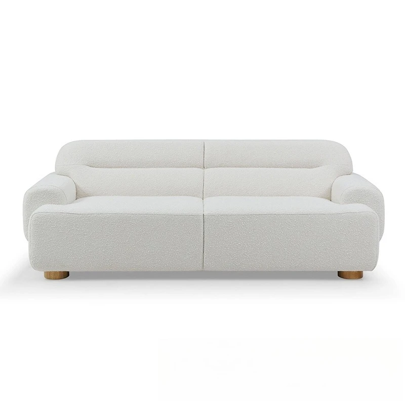 

Nordic simple ins style light luxury sofa furniture creative leisure living room lamb wool fabric three people