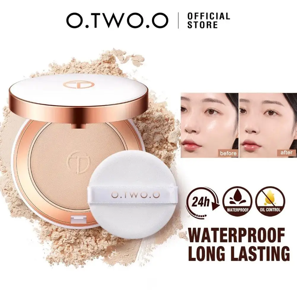 

3 Colors Face Setting Powder Cushion Compact Powder Oil-Control Matte Smooth Finish Concealer Makeup Pressed Powder