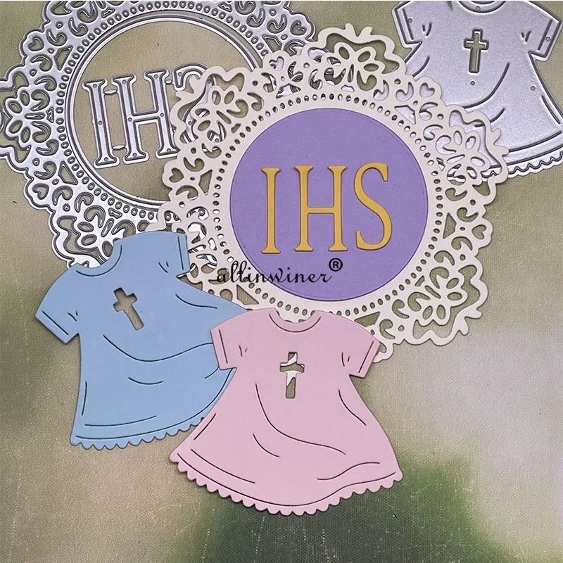 IHS letter lace frame Metal Cutting Dies Stencils Die Cut for DIY Scrapbooking Album Paper Card Embossing