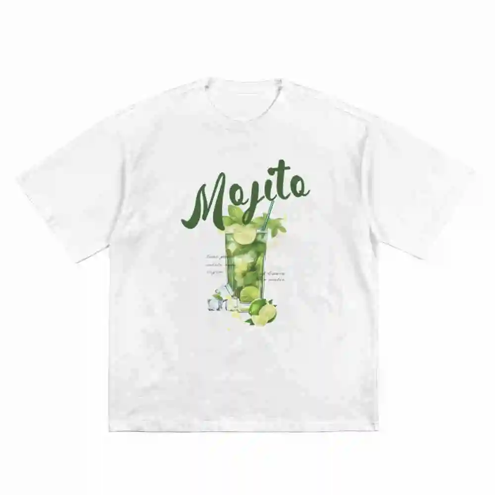 Mojito Cocktail Short Sleeve Tee 100% Cotton T-Shirt