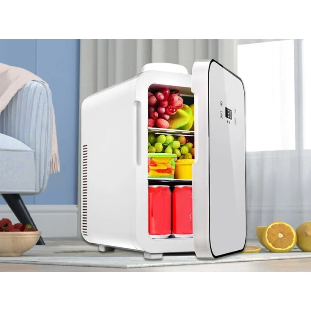 20L Mini Fridge for Bedroom Car Office Desk College Dorm Room, Portable Cooler and Warmer for Food, Drinks, Skincare, Beauty an