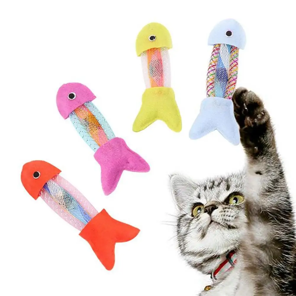 Multi-Type Creative Fish Shaped Cat Mint Toys Durable Silvervine Kitten Catnip Pillows Pet Indoor Interactive Teeth Cleaning Toy