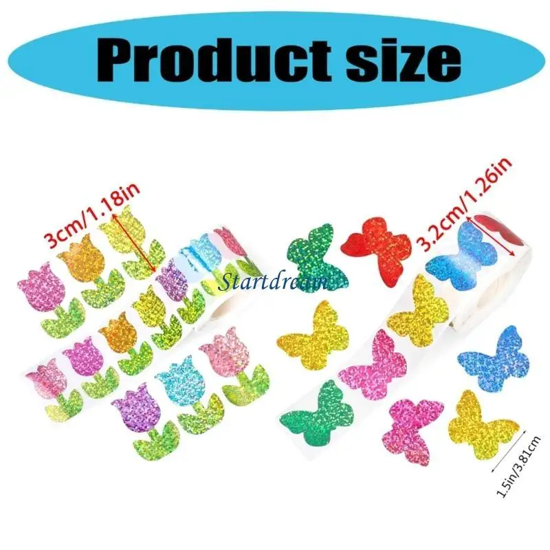 Flowers Sticker Cartoon Gift Sticker Butterfly Sticker Reward Sticker K92C