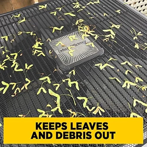 Air Conditioner Covers for Outside Units Central Ac Cover Leaf Guard Heavy Duty Mesh AC Defender for Outdoor Square Units, All Season Black ( 66cm×66cm)