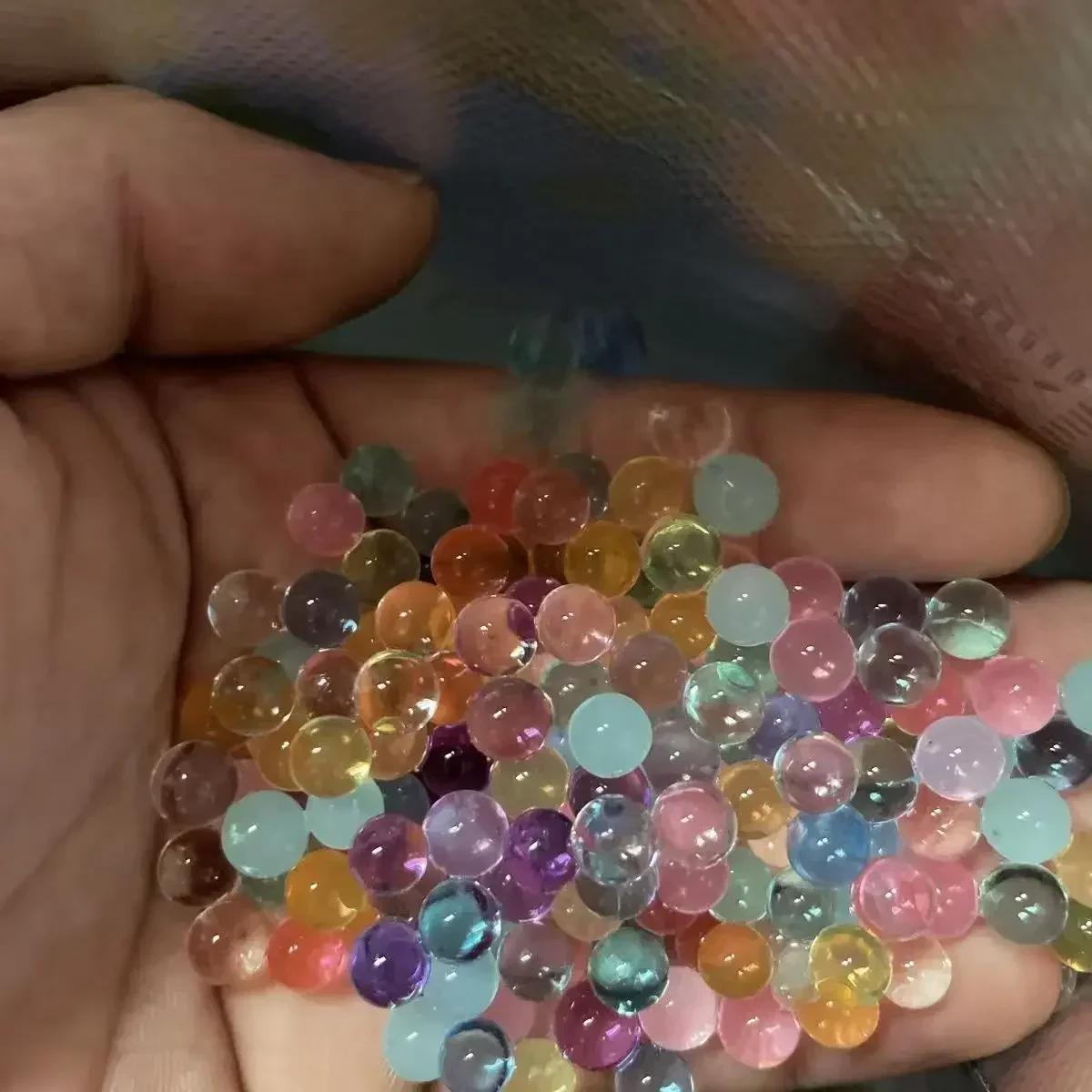 حقيبة كبيرة السائبة 7- 8 مللي متر كرات جل الماء الرخام الصلب Bbsorbent نقع كرات الماء ماتي حليبي الأبيض مضيئة فقاعة كريستال الطفل #1