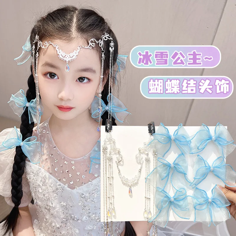 กิ๊บติดผมโซ่หน้าผากเด็ก กิ๊บติดผมเด็กผู้หญิงตัวเล็ก หัวหลัง ช้อนโซ่ กิ๊บอเนกประสงค์