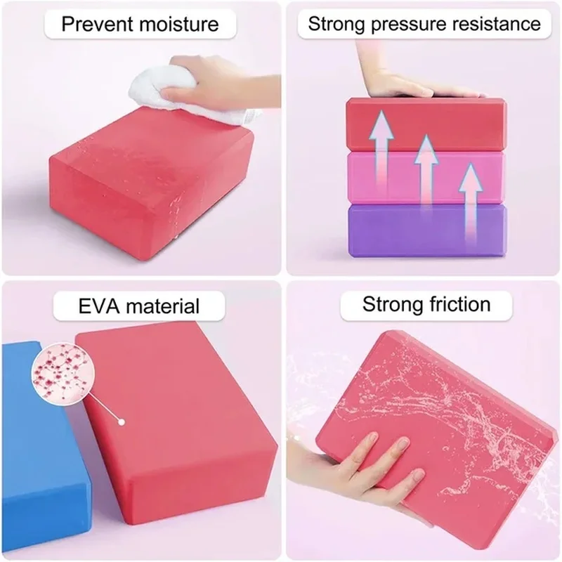 EVA Gym Blocks Foam Brick Training Exercise Fitness Set Tool Yoga Bolster Pillow Cushion Stretching Body Shaping Yoga Blocks