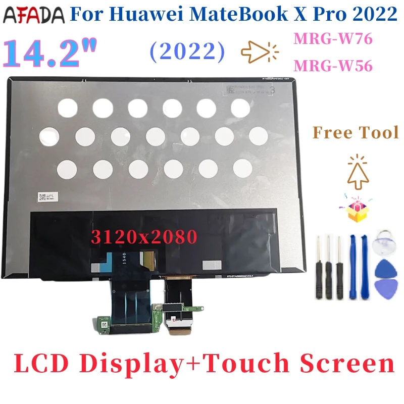 

New Original 14.2'' LCD For Huawei MateBook X Pro 2022 MRG-W76 MRG-W56 LCD Display Touch Screen Digitizer Assembly 3120x2080