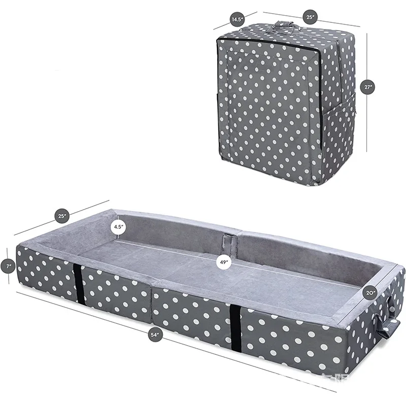 Customized box baby mattress Amazon new high-density sponge children's bed fence portable sponge mattress