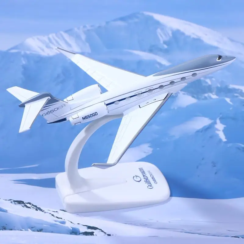 نموذج طائرة بمقياس G650 عالي الجودة قطعة واحدة؛ نسخة طبق الأصل من طائرة Diecast G650ER لعام 1/200