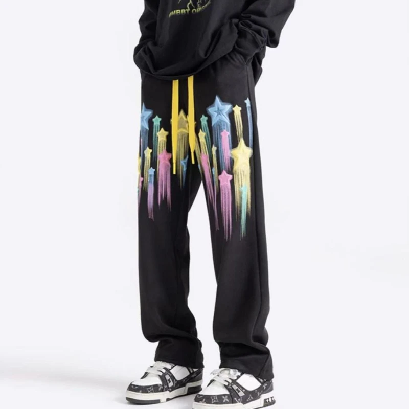 Trendy Men’s Tapered Joggers Oversize Loose Fit Streetwear Pants for Casual Outings and Light Activity in Spring Autumn