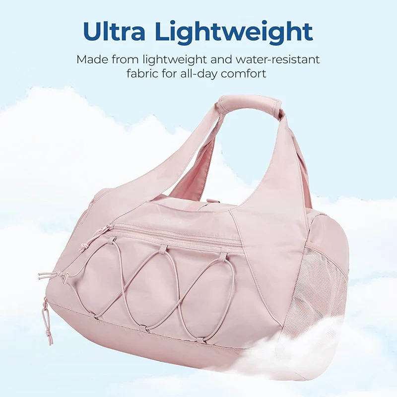 Large Capacity Fitness Bag Women Sports Yoga Handbag Lightweight Multi-Layer Travel Bag Dry and Wet Separation Shoulder Bags image 4