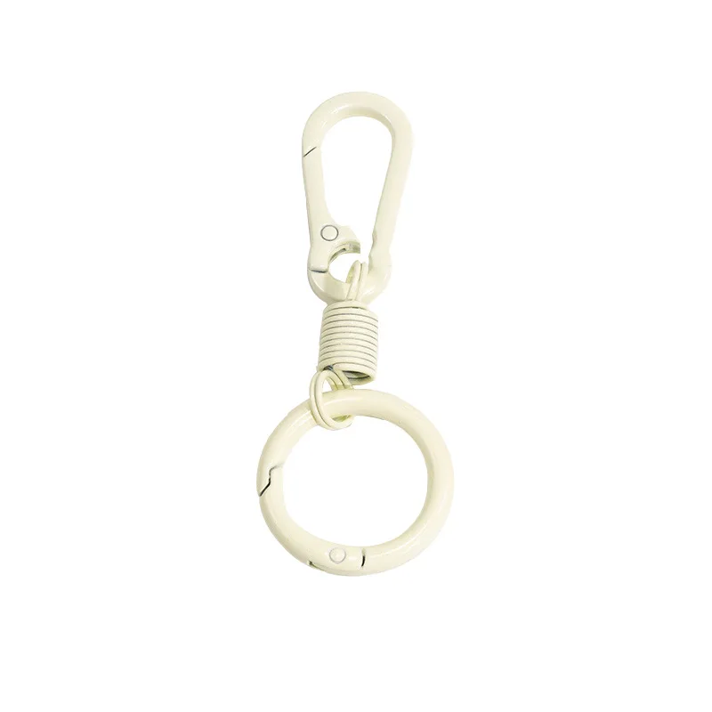 2pcs Colorful Spring Keychain Carabiner Buckle Key Rings