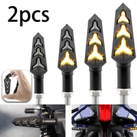 Motorcycle Led Turn Signal Lights Bendable Flowing Water Motorbike Indicator Blinker Moto Tail Lights Flashing Signal Lamp