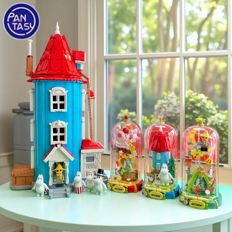 

Pantasy Moomin Wonderland Building Blocks Collection Street Scene House Assembly Toys Models Desktop Decoration Children's Gifts