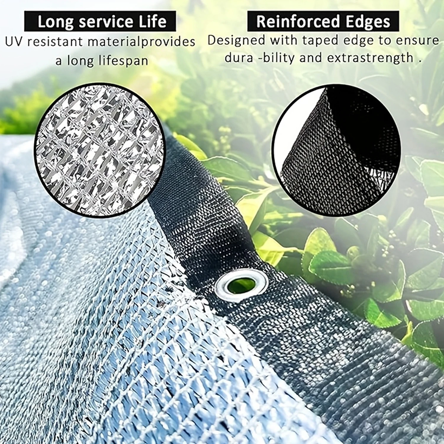 Aluminet Shade Cloth - Durable Sun Protective Shade Covers with Grommets Providing UV Protection and Cooling for RV Cars Camping Chicken Coop Garden Greenhouse Pickup Trunk