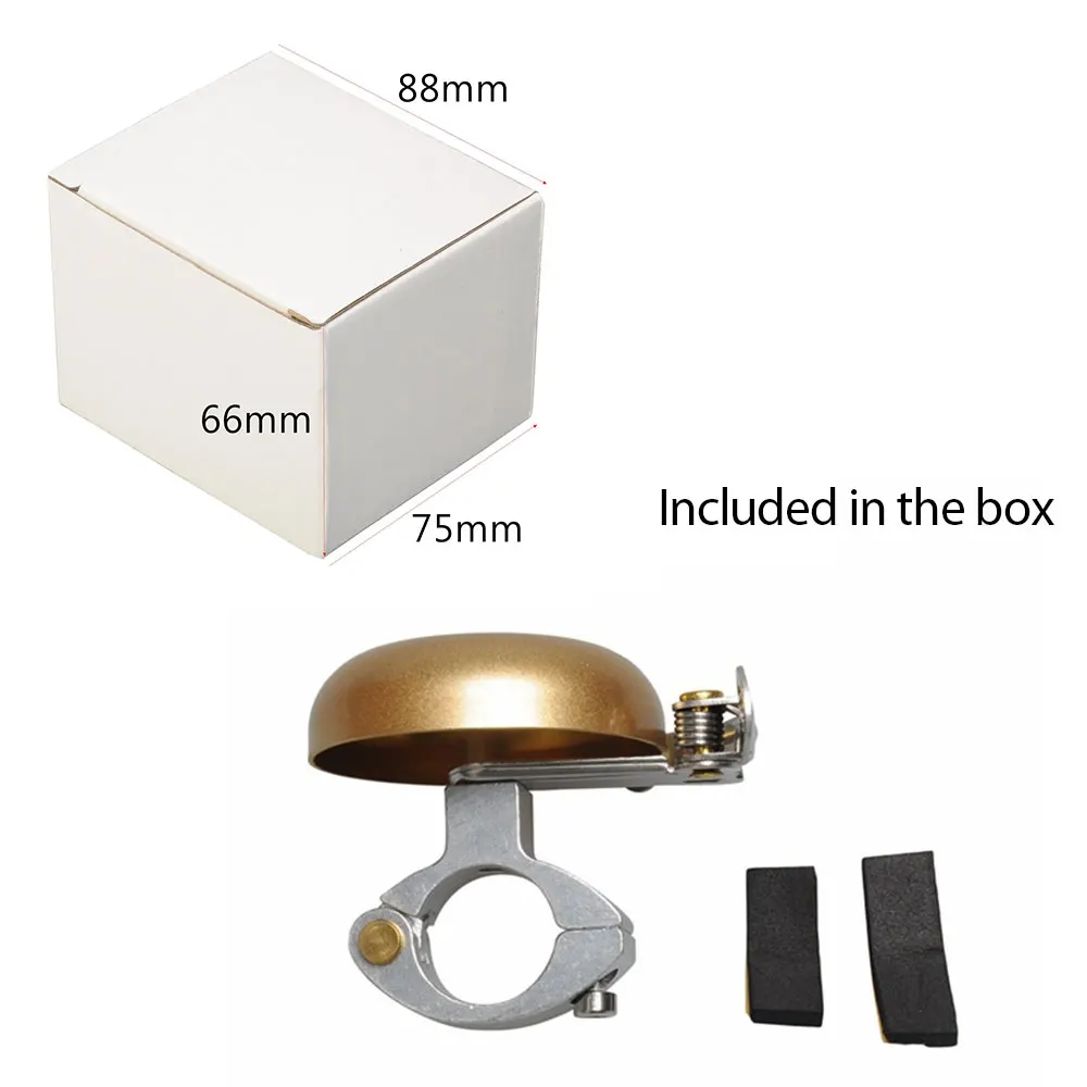 Sonnette de guidon en cuivre antique pour vélo de montagne, klaxon fort, alarme de sécurité, accessoires d'équitation