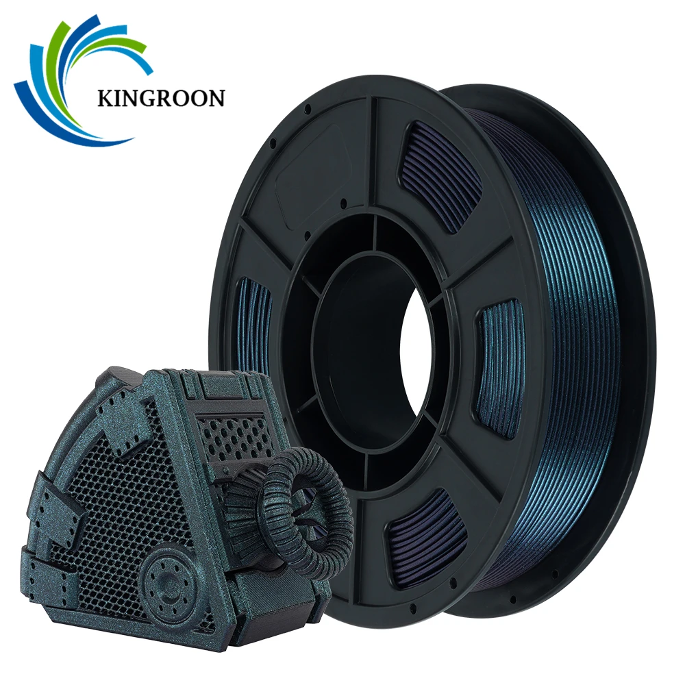 

KINGROON Burnt Titanium PLA Filament 1.75mm 0.3KG (NOT 1KG), Color Change Glitter PLA For 3D Printer, 300g Support For AMS Rack