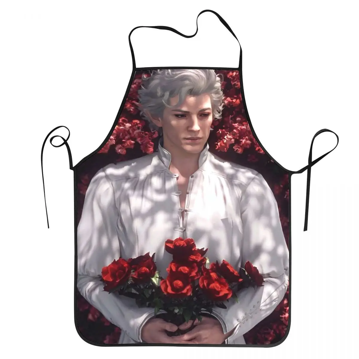 Baldur's Gate 3 Astarion Vampire Character Apron Chef Baking Tablier Waterproof Bib Kitchen Cleaning Pinafore for Women Men