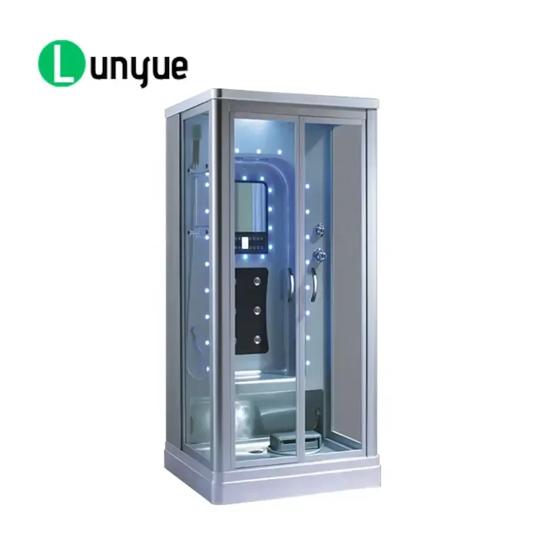 Deluxe Steam Shower Room Sauna Cabin Home Spa Bathroom Enclosure Glass Door Steam Generator Relaxation Wellness