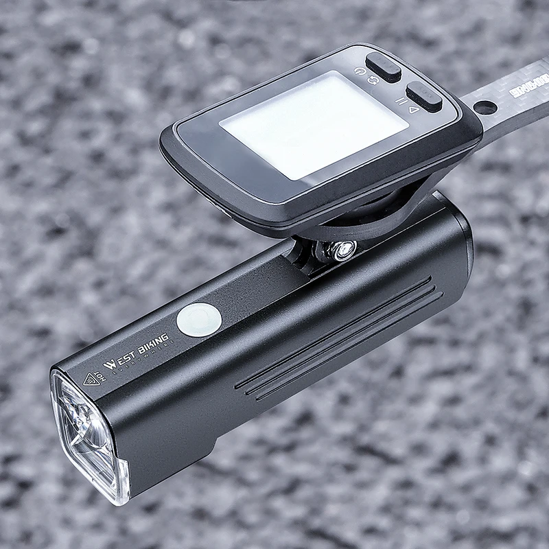 WEST BIKING Bicycle High/Low Beam Headlights Rechargeable 4800mAh Front Light General/Hanging Double Mounting Cycling Flashlight