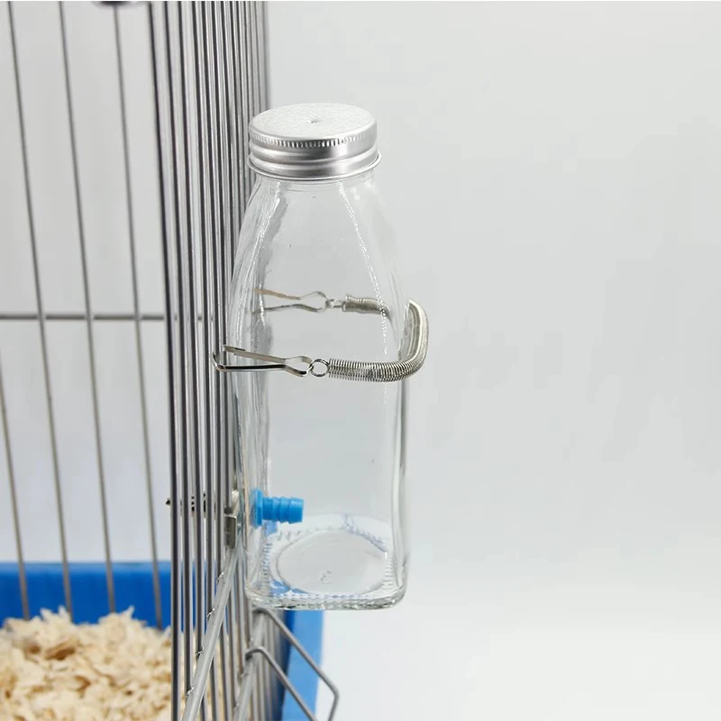 5/10pcs Pet Rabbit Cage Replacement Springs  3.1 Inch with 2 Clips Fastening Water Bottle for Rabbit Hamster
