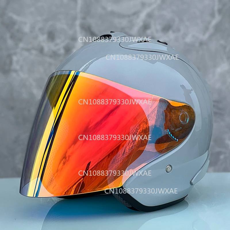 

SZ RAM 4 3/4 Open face Helmet Motorcycle Helmet Single Len Grey ABS Material Helmet Safety Casque for Women/Men Casco