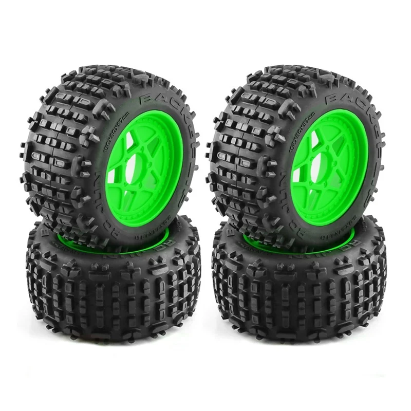 4Pc 152mm 1/8 1/10 for Monster Truck Tire with 12mm 14mm 17mm Wheel Hex for TRAXXAS Sledge E-Revo ARRMA KRATON Outcast,2