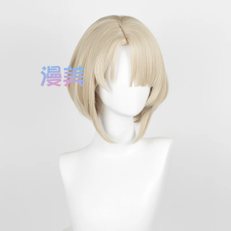 Fontaine freminet วิกผมคอสเพลย์วิกผมสั้นผู้หญิงทนความร้อนวิกผมปลอมวิกผมบทบาทการเล่น