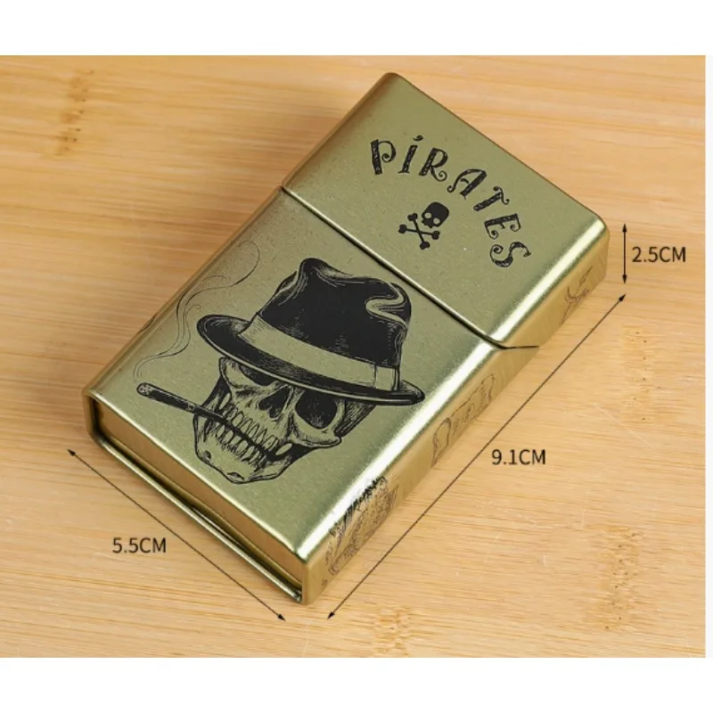 

Business Men's Essential Metal Cigarette Case 20 Pcs Flip, Portable and Wear-resistant, Gift for Personal Use